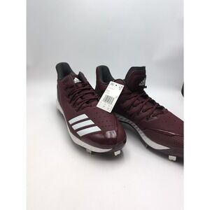 Mens Size 17 Maroon White Black Adidas Icon Bounce Baseball Metal Cleats CG5245